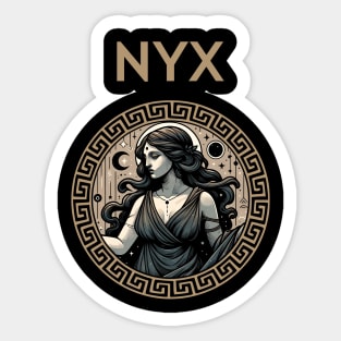 Nyx Ancient Greek Goddess of Night Sticker